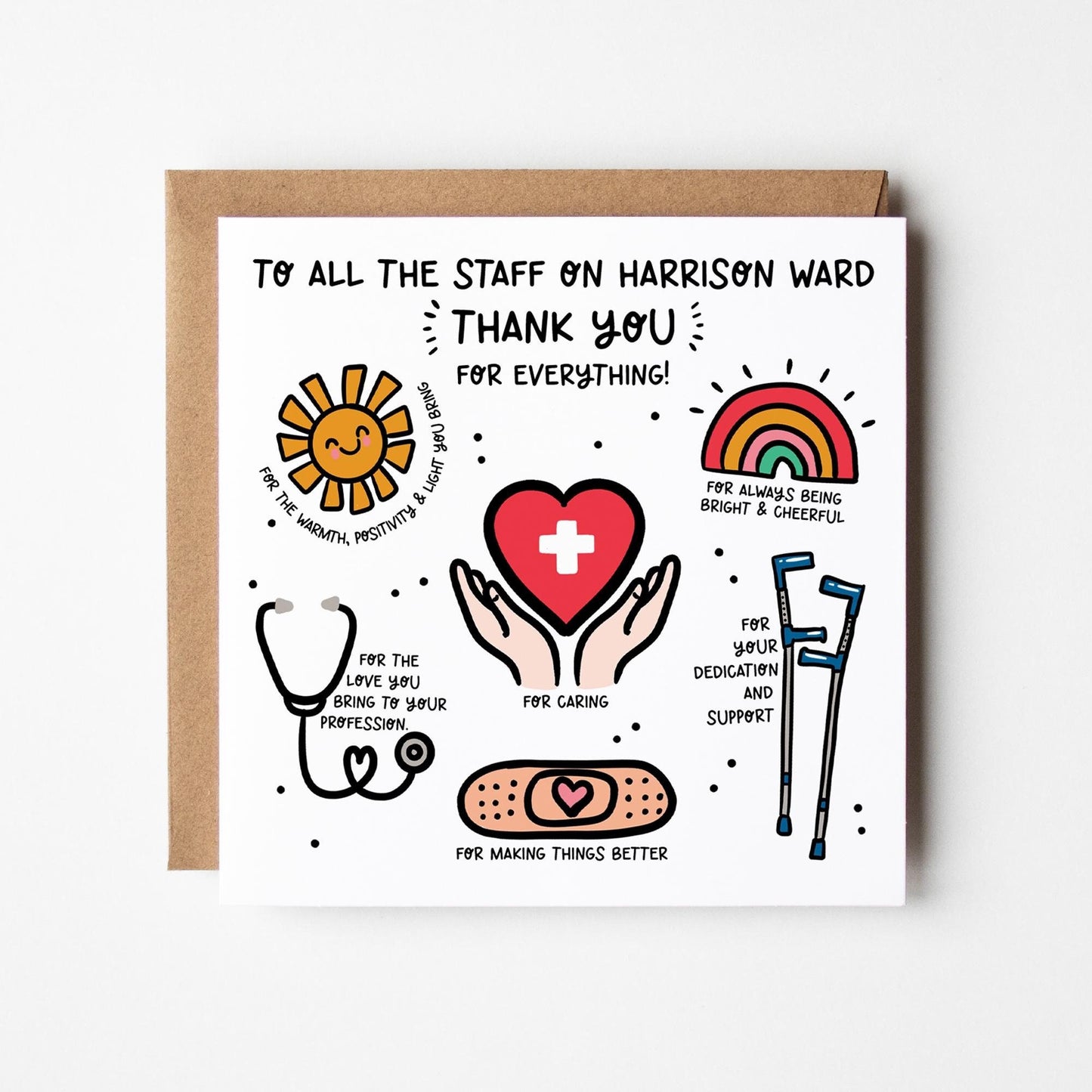 Thank You Hospital Staff • Thank You Hospital Ward • Thank You Doctor • Thank You Card For Nurses