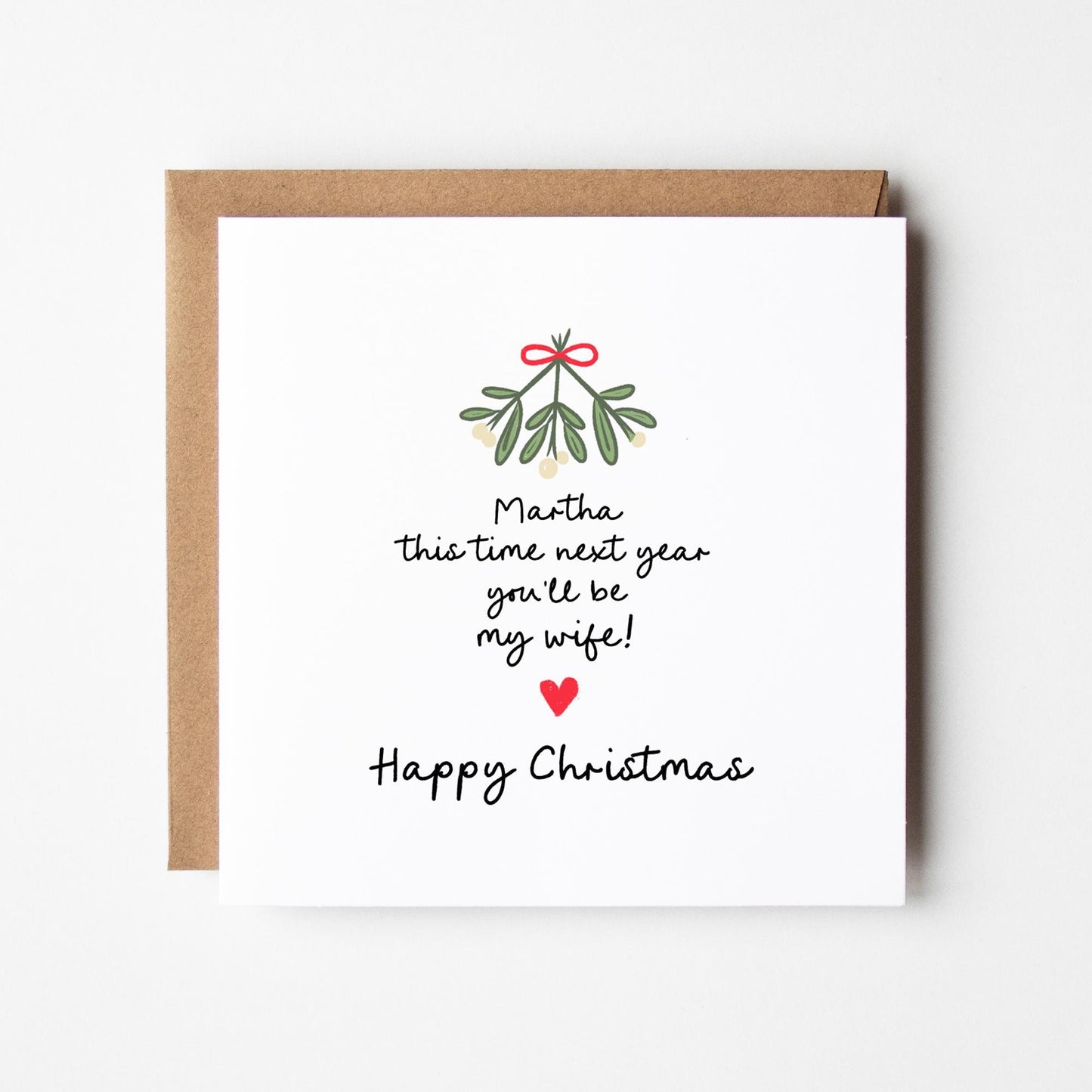 Fiance Christmas Card • Future Wife Christmas Card • Personalised Christmas Card For Fiance •