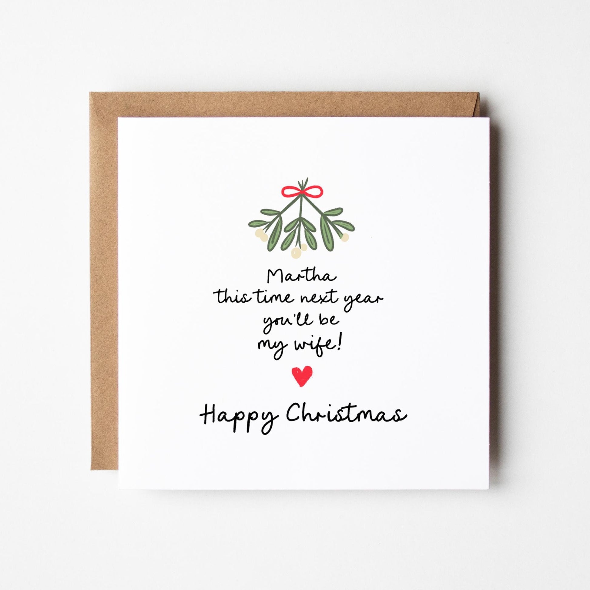 Fiance Christmas Card • Future Wife Christmas Card • Personalised Christmas Card For Fiance •