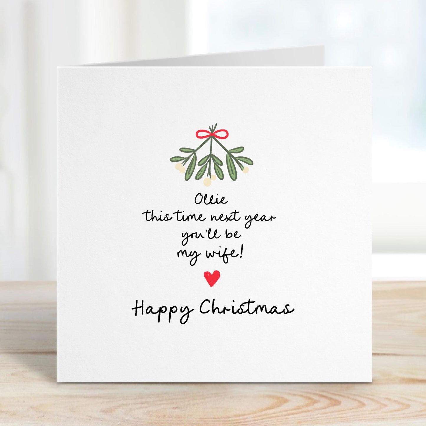 Fiance Christmas Card • Future Husband Christmas Card • Personalised Christmas Card For Fiance •