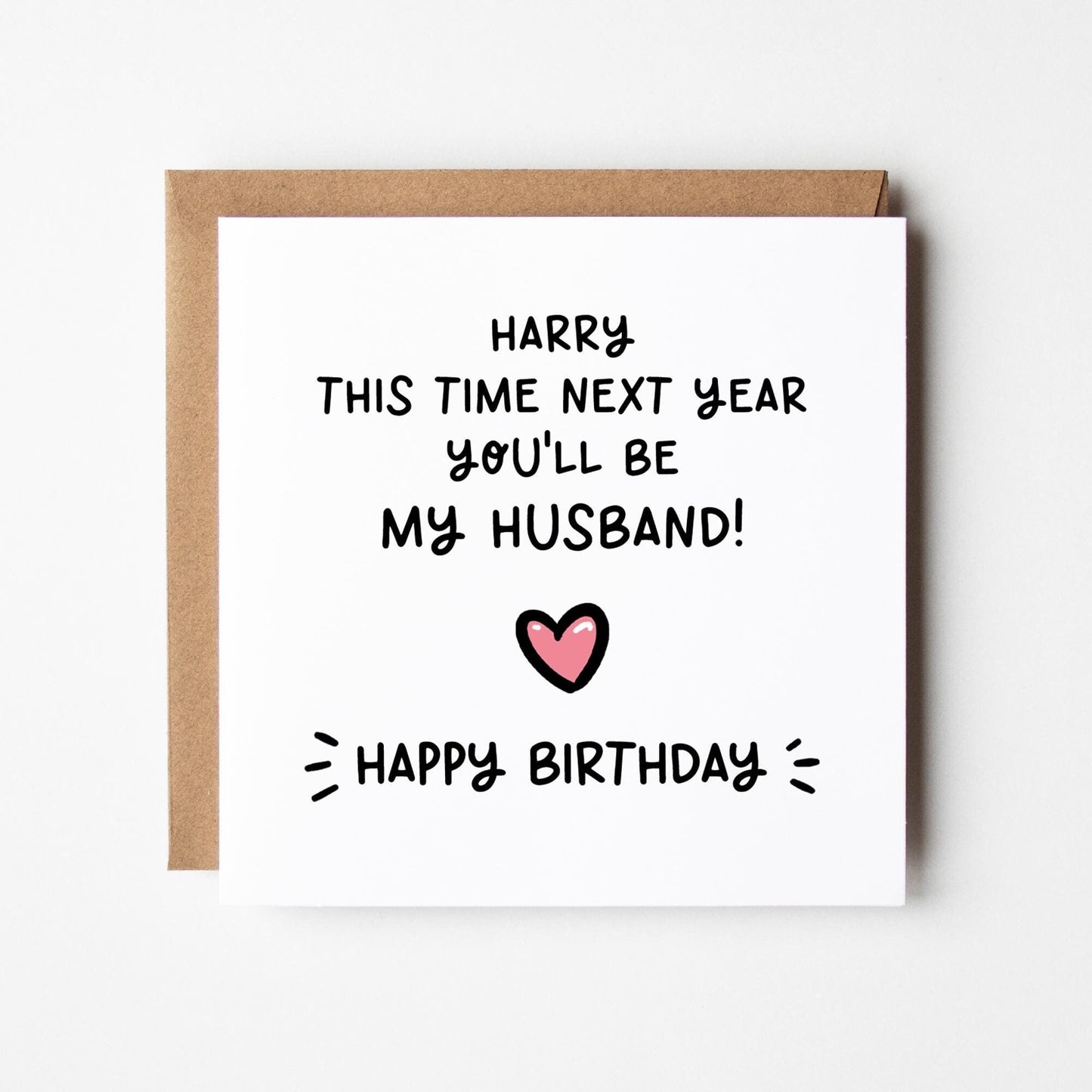Fiance Birthday Card • Future Husband Birthday Card • Personalised Birthday Card For Fiance •