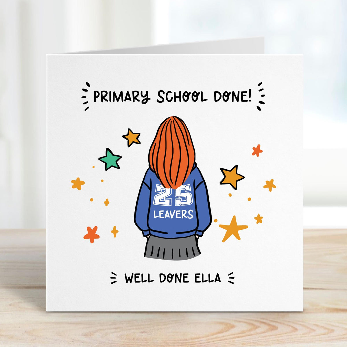 School Leavers Card for Girls  • Leaving Primary School Card • 2025 Leavers Card