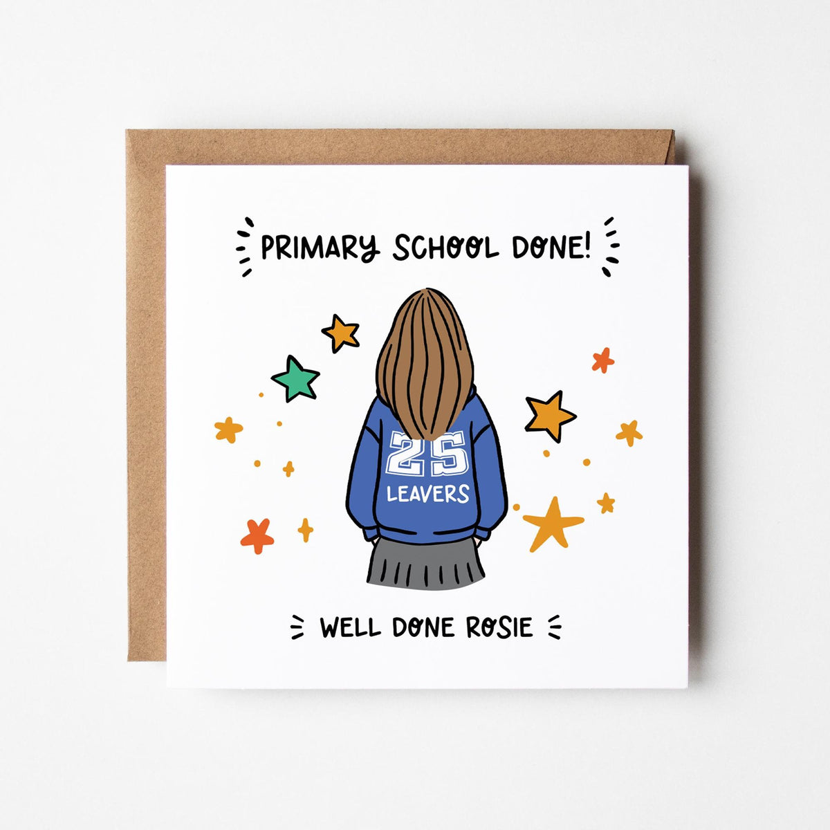 School Leavers Card for Girls  • Leaving Primary School Card • 2025 Leavers Card