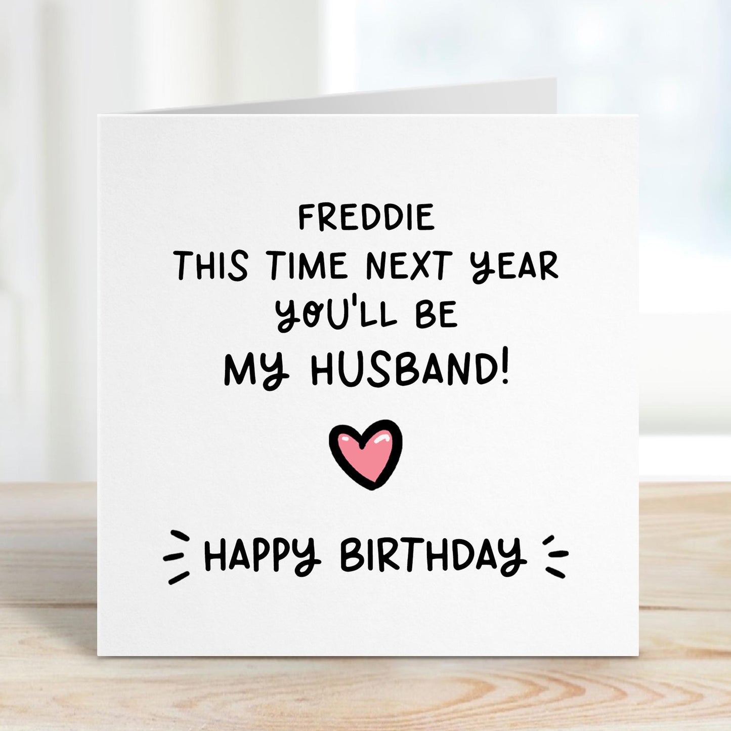 Fiance Birthday Card • Future Husband Birthday Card • Personalised Birthday Card For Fiance •