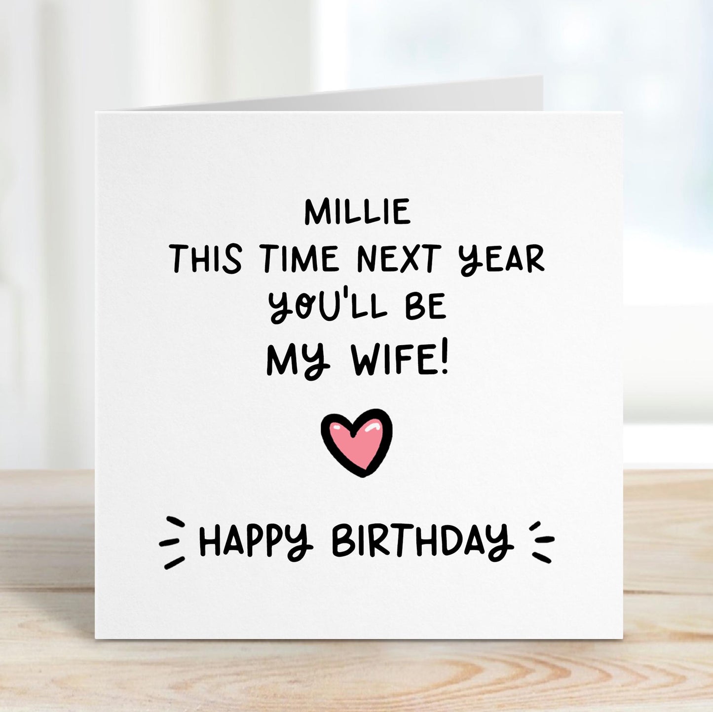 Fiance Birthday Card • Future Wife Birthday Card • Personalised Birthday Card For Fiance •