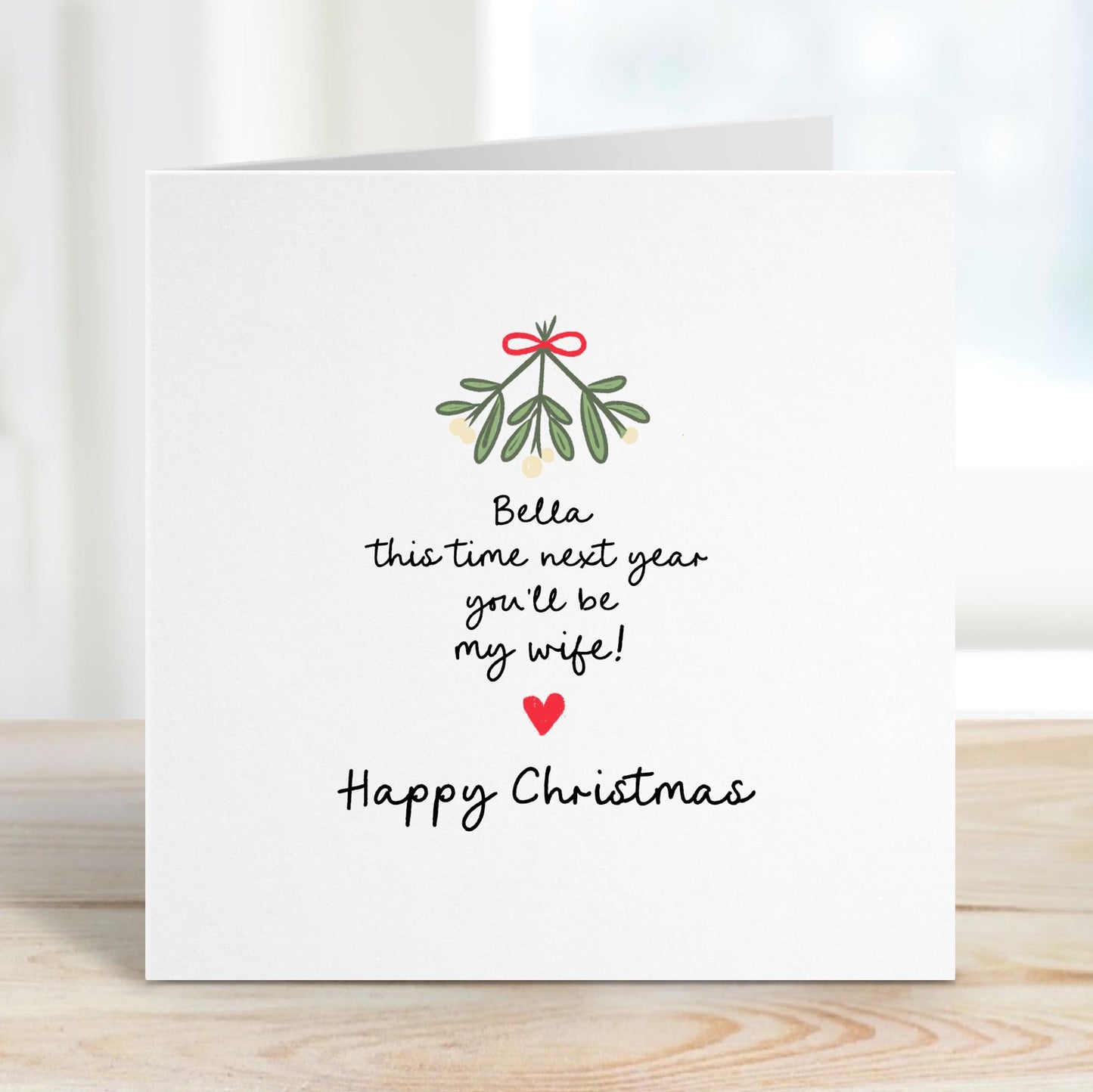 Fiance Christmas Card • Future Wife Christmas Card • Personalised Christmas Card For Fiance •