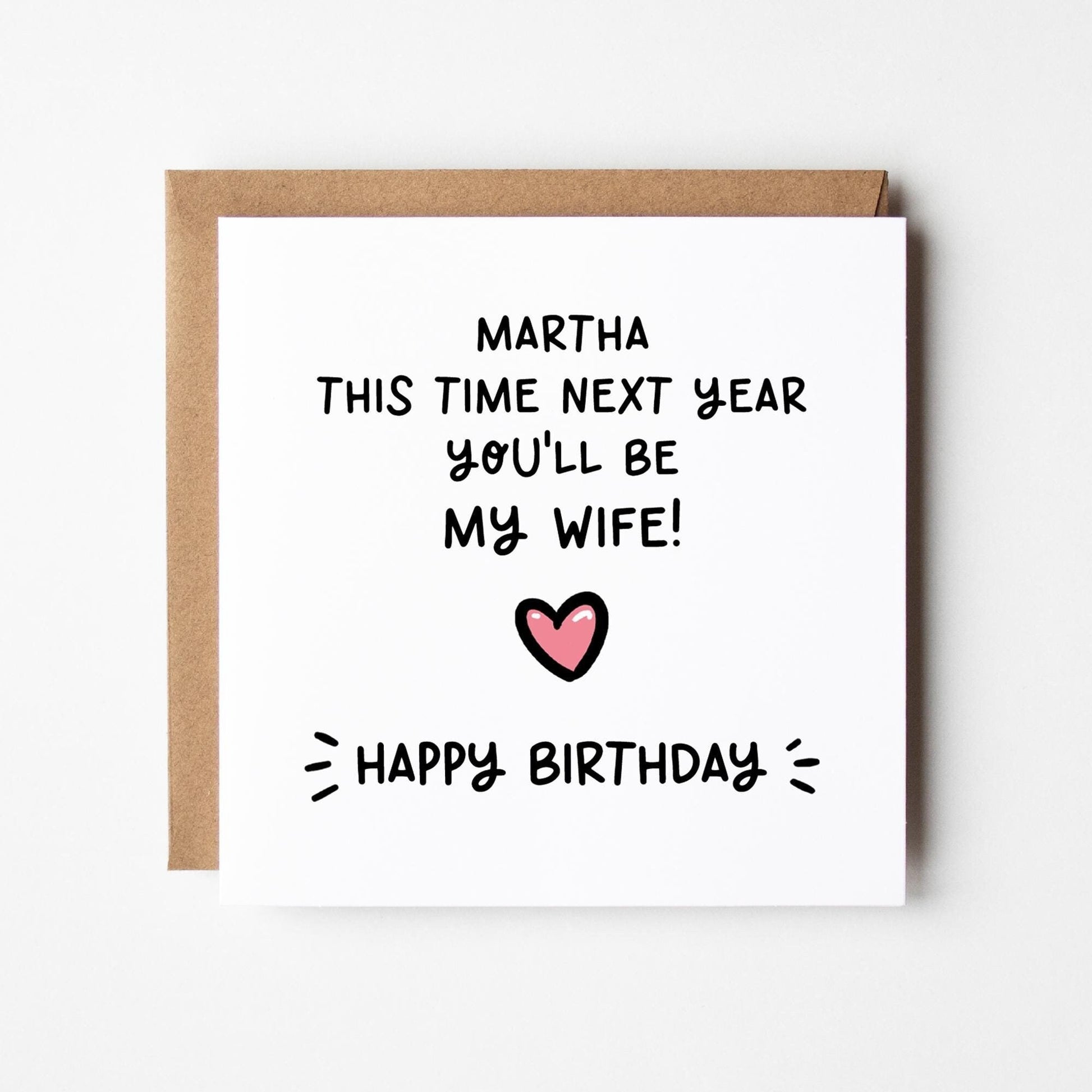 Fiance Birthday Card • Future Wife Birthday Card • Personalised Birthday Card For Fiance •