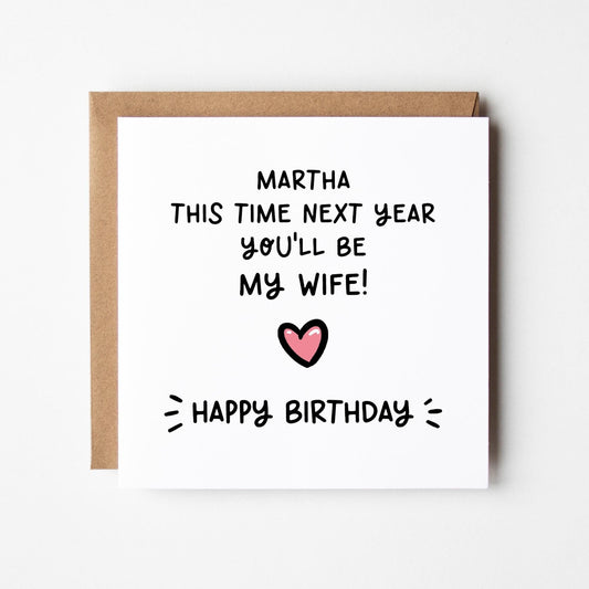 Fiance Birthday Card • Future Wife Birthday Card • Personalised Birthday Card For Fiance •