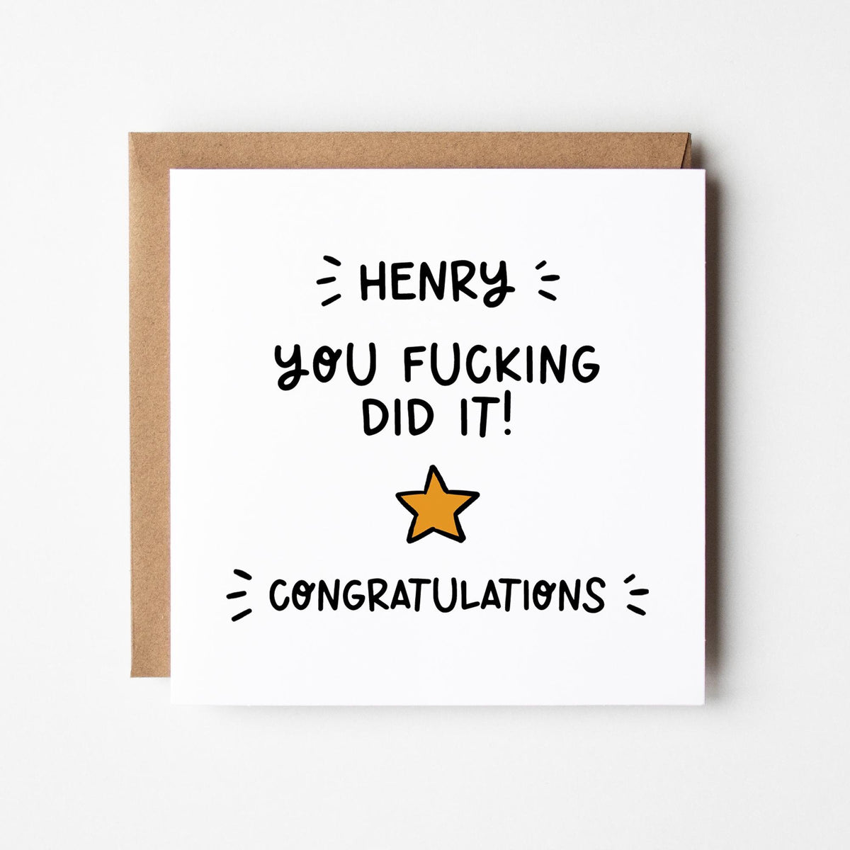 Congratulations Card • Personalised Congratulations Card • You Fucking Did it • You Smashed It Card •