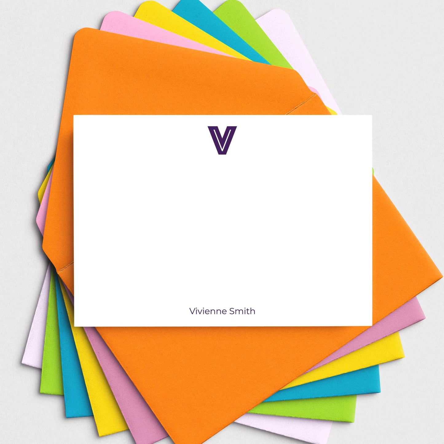 Monogram Note Cards for Children
