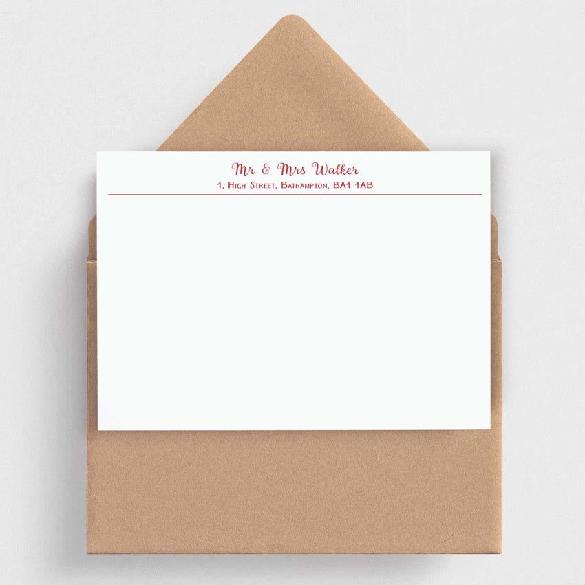 Personalised Correspondence Cards