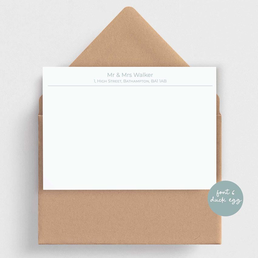 Personalised Correspondence Cards