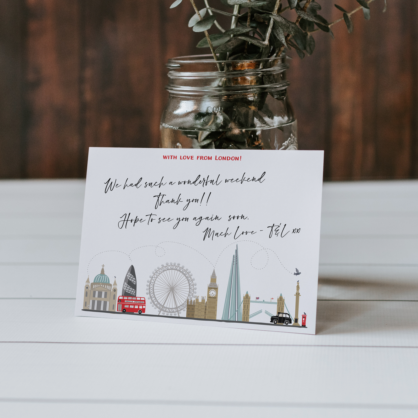 London Skyline Note Cards