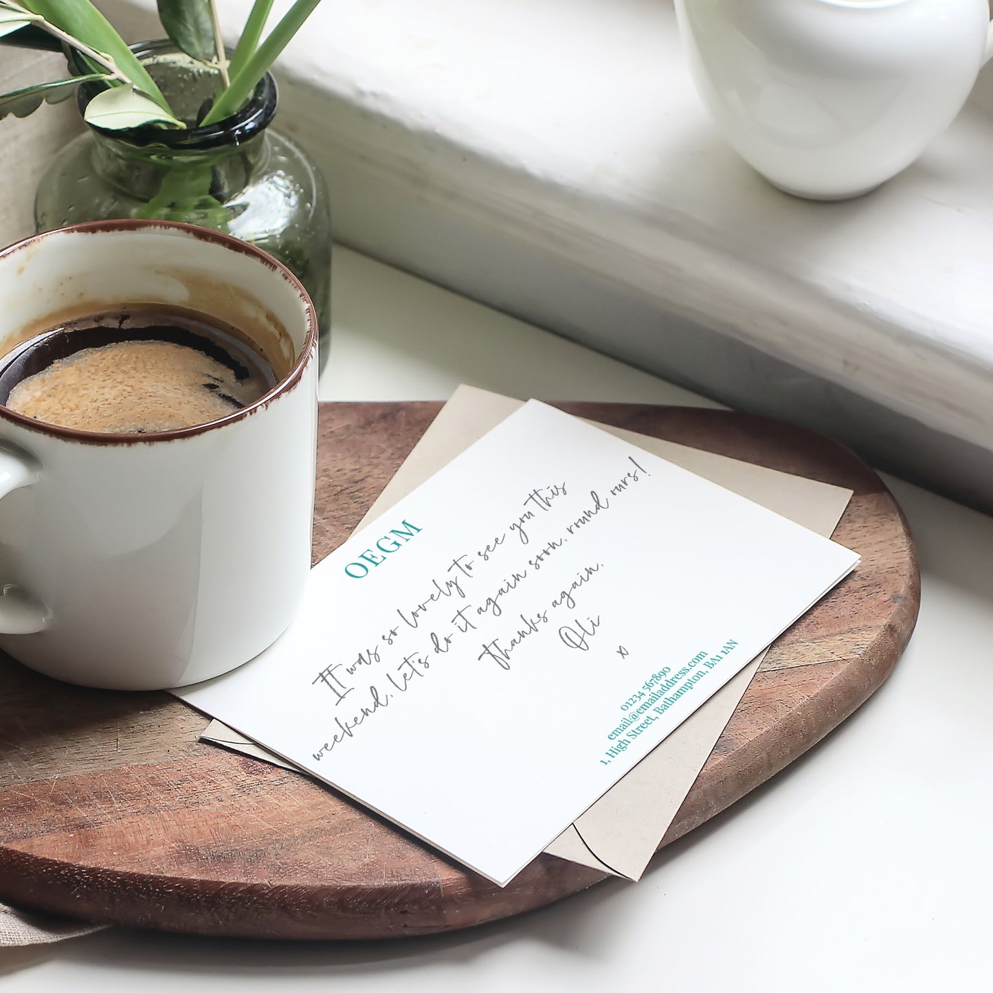 Classic Personalised Note Cards with handwritting
